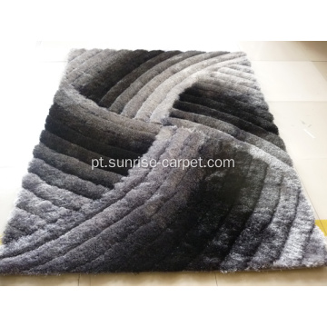 Silk Shaggy 3D Carpet With Design